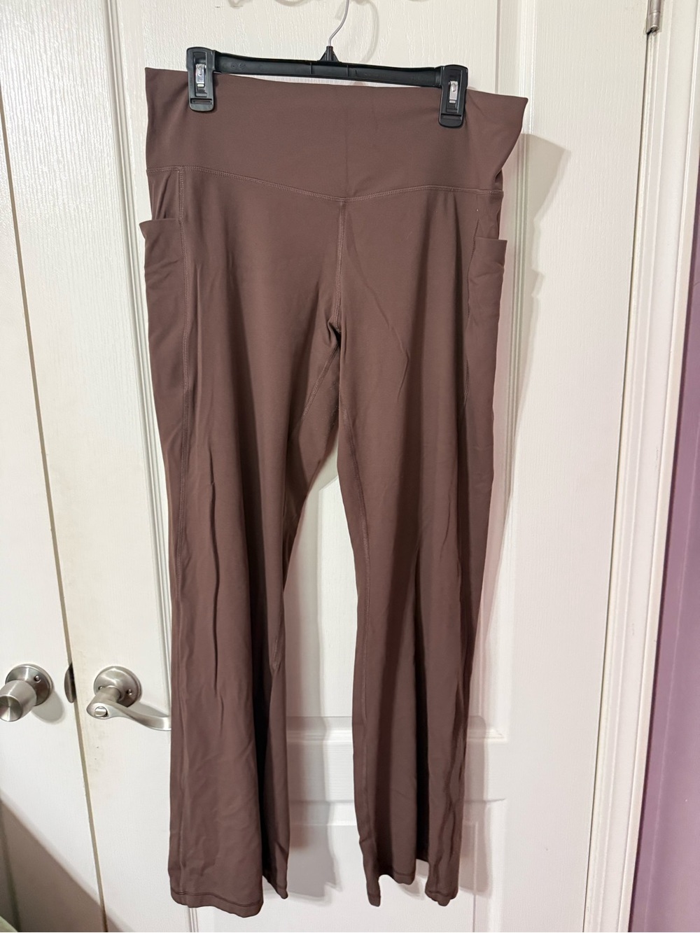 High-Rise Flare Yoga Pants with Side Pockets